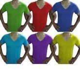 Camisetas Lisas Diversas Cores Gola V